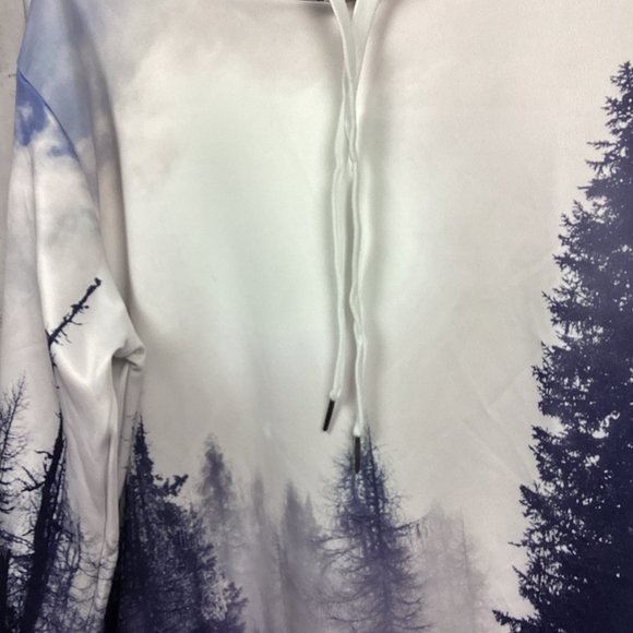 Woods Forest Print Sweatshirt Hoodie XXL - Picture 2 of 7